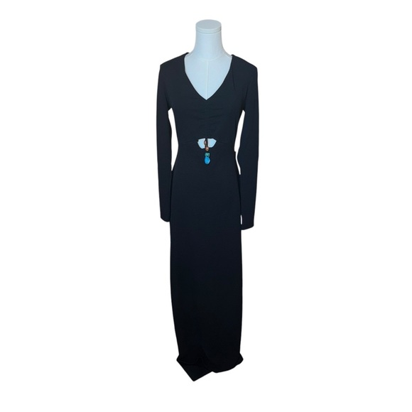 The Wolf Gang - NWT Samara Dress Black Maxi Chic Black Long Sleeve Dress Sz S - Picture 4 of 10
